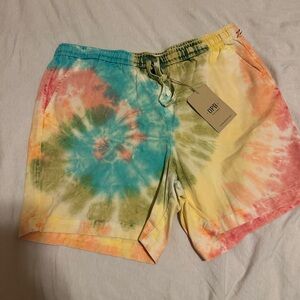 OPB Green and Blue Tie-Dye Shorts